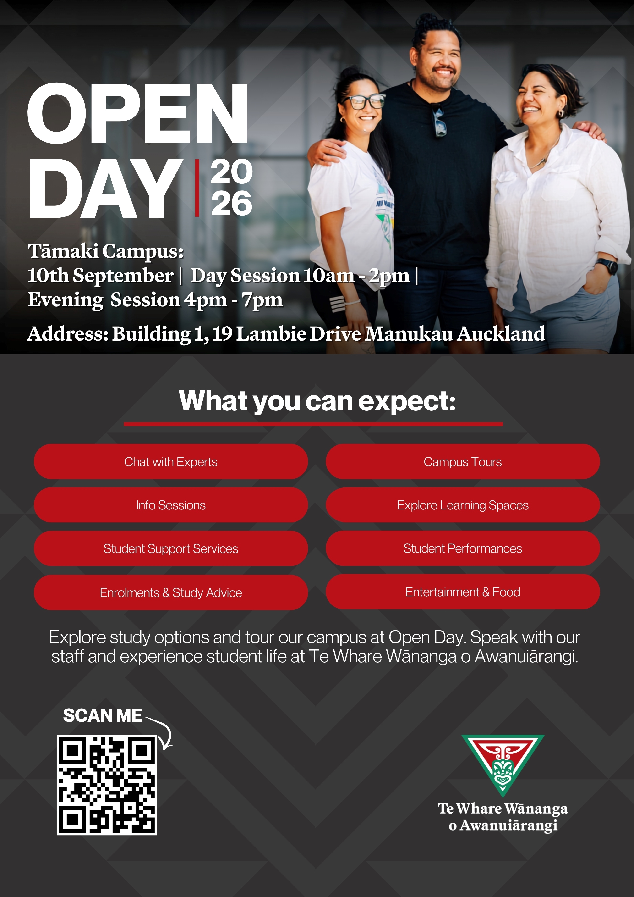 Tamaki Open Day Flyer