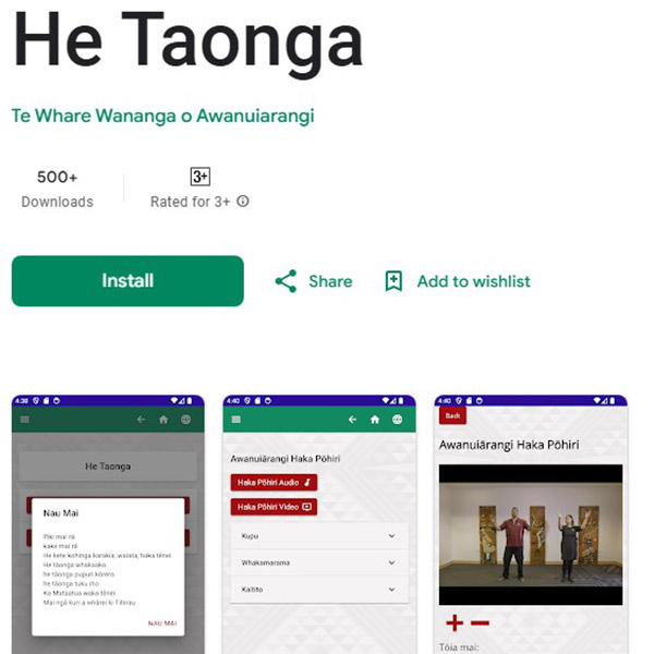He Taonga App Screenshot